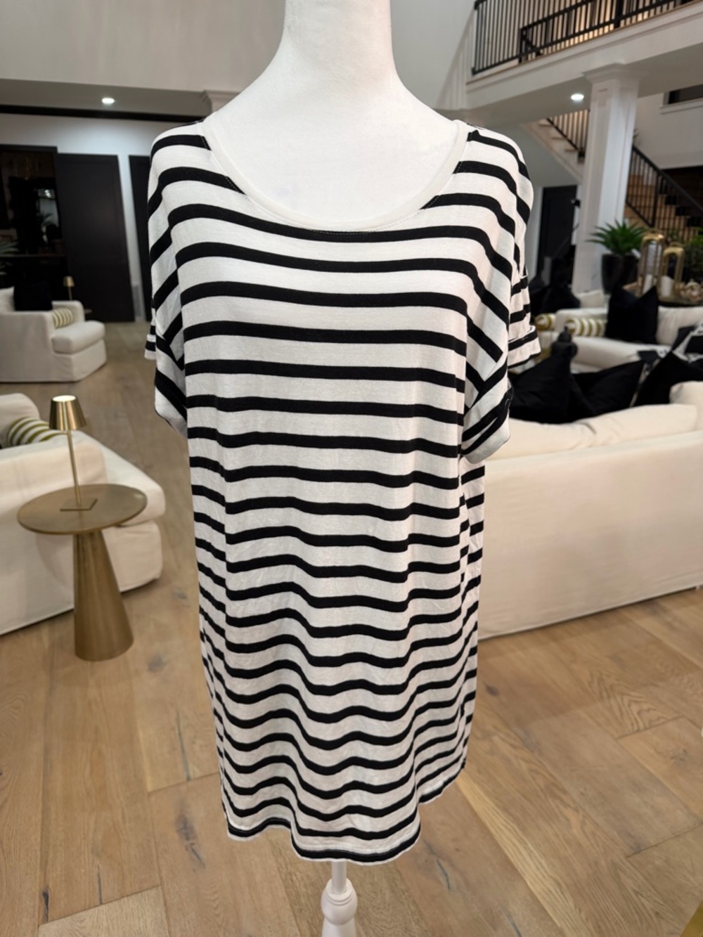 H&M Divided Black and White Striped oversized Top or Dress